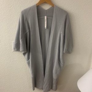 Aritzia short sleeve cardigan sweater